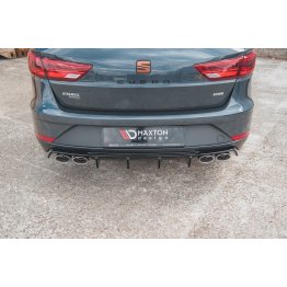 Диффузор заднего бампера под двойные трубы на Seat Leon III Cupra ST